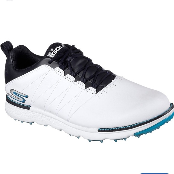 Skechers Men's Go Golf Shoes Waterproof 54523 WNV Navy Blue White Size 11.5 - Picture 1 of 11